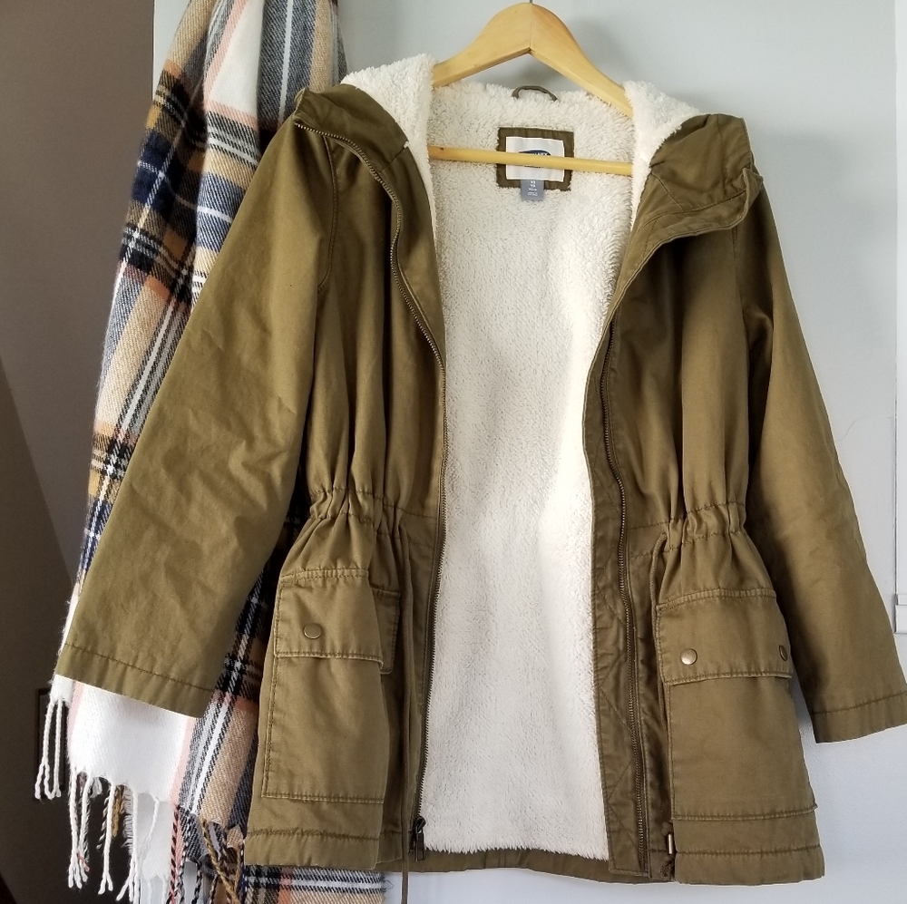 Sherpa lined coat/utility jacket